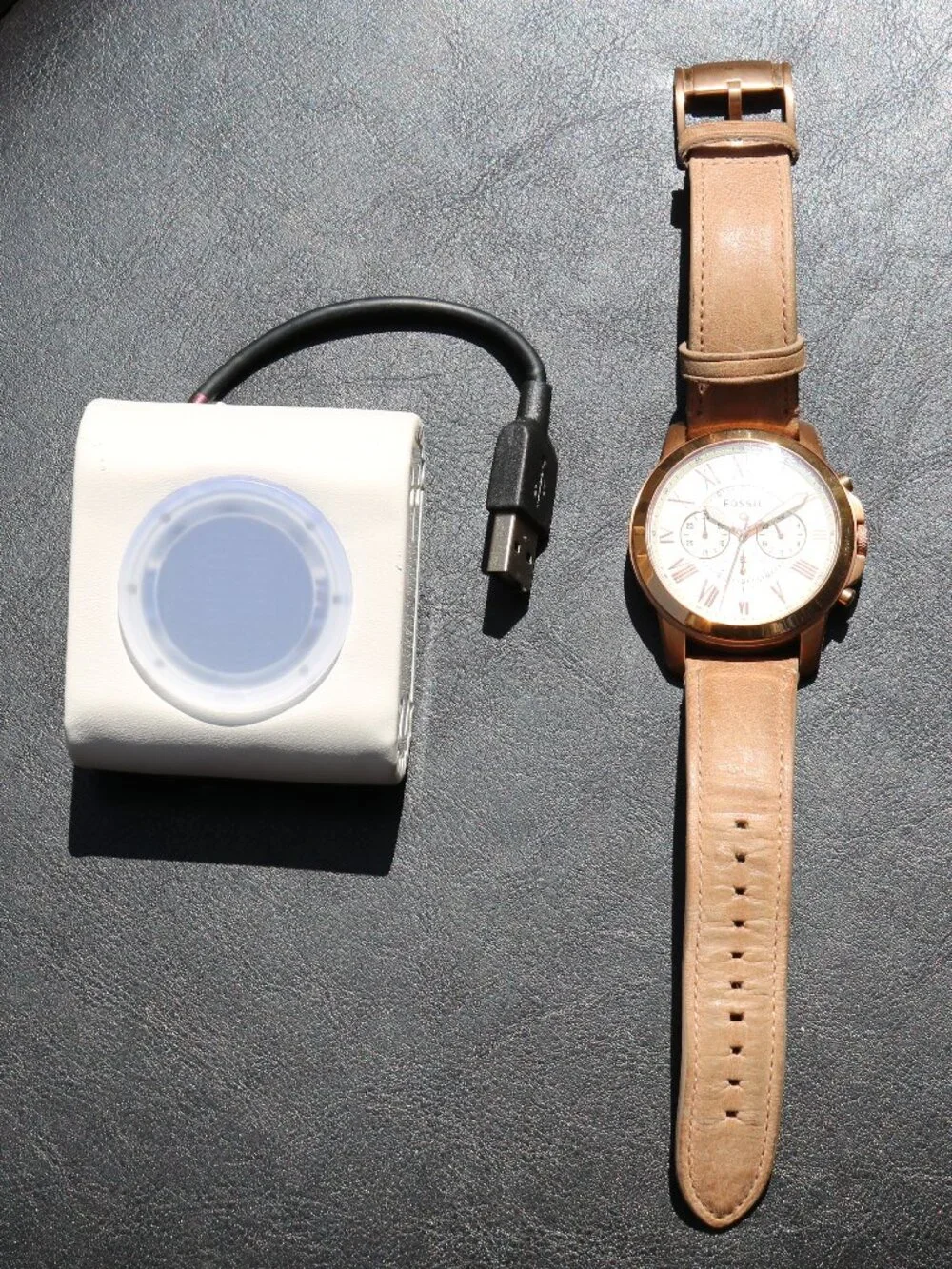 Fossil Q Grant Rose Gold Hybrid Smartwatch